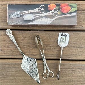 International Silver Company 3 Piece Silver Plated Serving Set